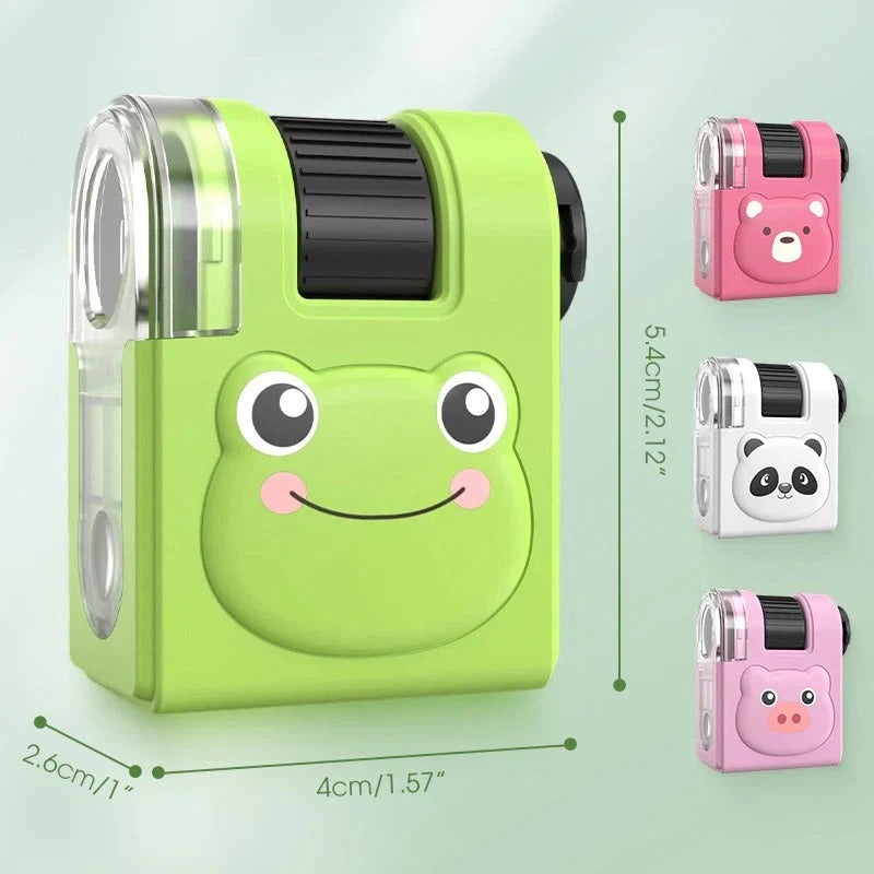 Portable educational microscope with phone holder for kids
