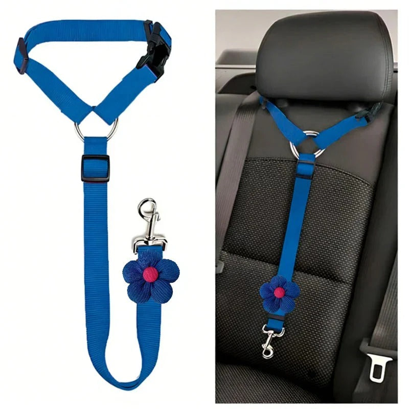 2-in-1 dog car seatbelt and leash