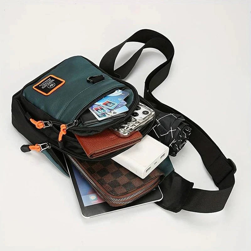Waterproof crossbody bag with multiple compartments