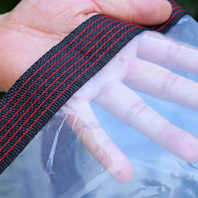 Sturdy, transparent, waterproof and insulated tarpaulin