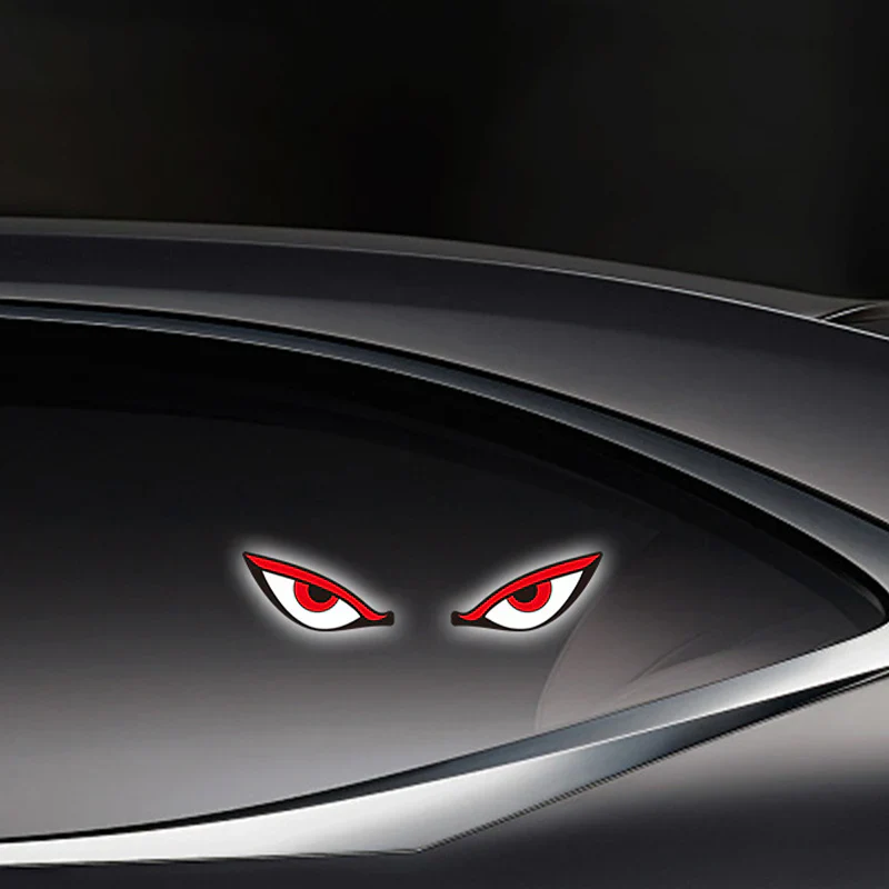 Cool solar-powered LED demon eyes