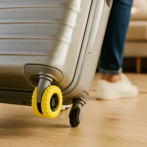 Luggage wheel protectors