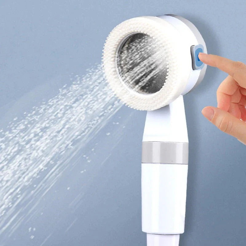 Portable camping shower with water pump